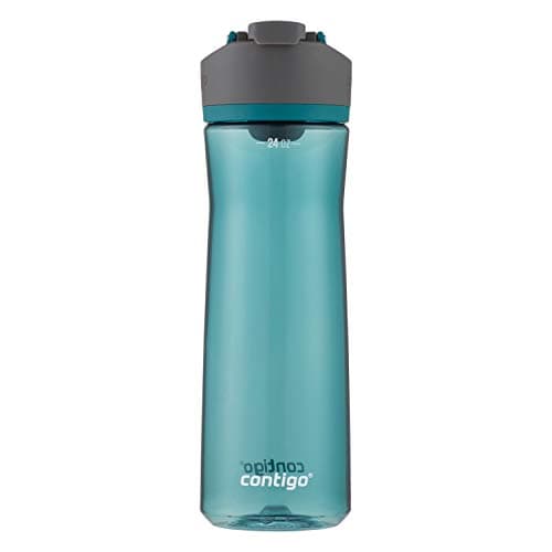 Contigo AUTOSEAL Cortland 24oz Water Bottle BPA-Free Plastic Spill Leak-Proof Lid and Carry Handle Dishwasher Safe Spirulina