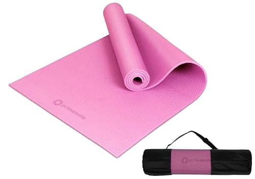 Primasole Yoga Mat with Carry Strap for Yoga Pilates Fitness and Floor Workout at Home and Gym 1/3 thick (Azlea Pink Color) PSS91NH046A