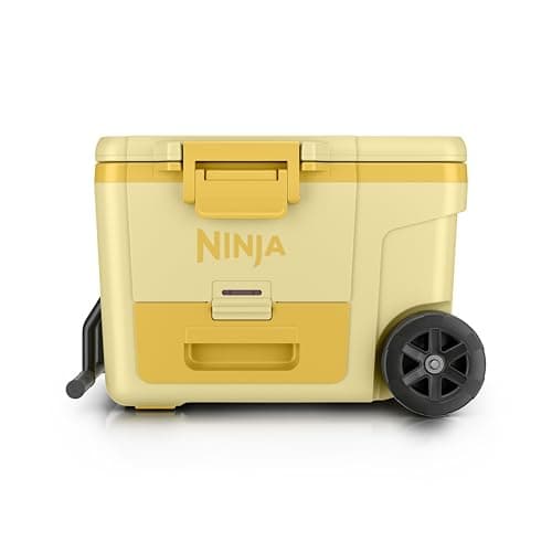Ninja FrostVault 45QT Cooler with Wheels | Insulated with Temp Dry Storage Drawer | Keeps Ice Cold for Days | for The Beach, Camping, Picnics & More | Daffodil Daze | FB245YL