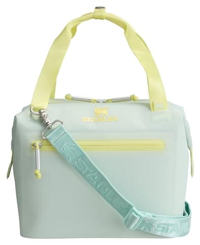 STANLEY All Day Julienne Mini Soft Cooler Bag and Lunch Box 7.4 Quarts | 10 Can Cooler with Handles and Strap | Stays Cold for Hours | Insulated Travel Bag with Zipper | BPA-Free | Mist