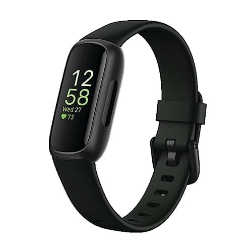 Fitbit Inspire 3 Health & Fitness Tracker with Stress Management, Workout Intensity, Sleep Tracking, 24/7 Heart Rate - 3-Month Google Health Premium Membership Included - Midnight Zen/Black