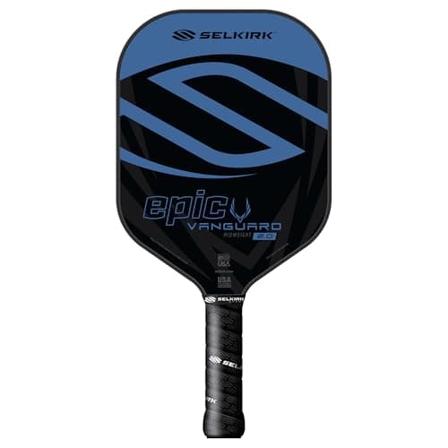 Selkirk Sport Vanguard 2.0 Pickleball Paddles | Carbon Fiber Pickleball Paddle with a Polypropylene X5 Core | Pickleball Rackets Made in The USA | Epic Midweight Blue