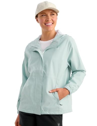 HUK Womens Storm Heavy Duty Jacket 2.0, Waterproof, Windproof, Breathable Rain Coat for Women, Heron Blue, Small