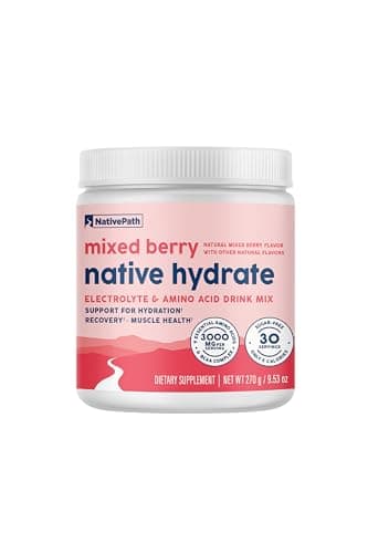 NativePath Hydrate Electrolyte Powder, Mixed Berry, 30 Servings