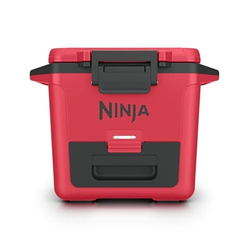 Ninja FrostVault 30qt Hard Cooler with Dry Zone | Integrated Fridge-Temp Dry Storage Drawer | Premium Heavy-Duty Insulated Cooler | Keeps Ice Cold for Days | True Red | FB131RD1