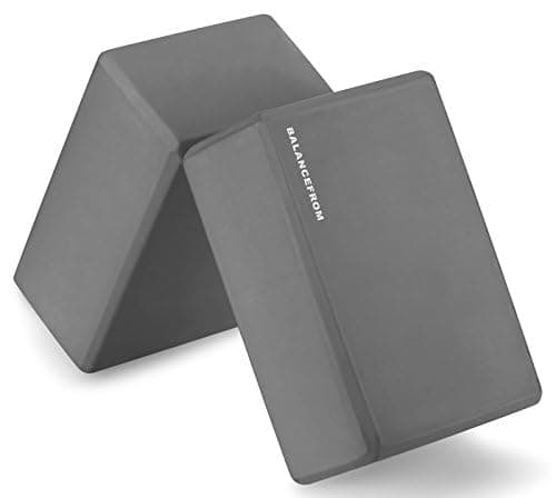 Fitvids Set of 2 High Density Premium EVA Yoga Blocks – 9"x6"x4" Each – Grey – Grey