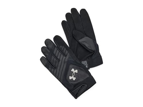 Under Armour Men's Clean Up Baseball Gloves, (001) Black/Black/Metallic Black, Large