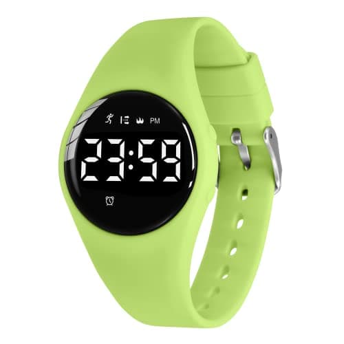 A ALPS Kids Watches for Girls Digital Sport Watch with Step Counter Pedometer Vibration Alarm No App Waterproof Fitness Tracker Kids Watch Girls Students Ages 5-16