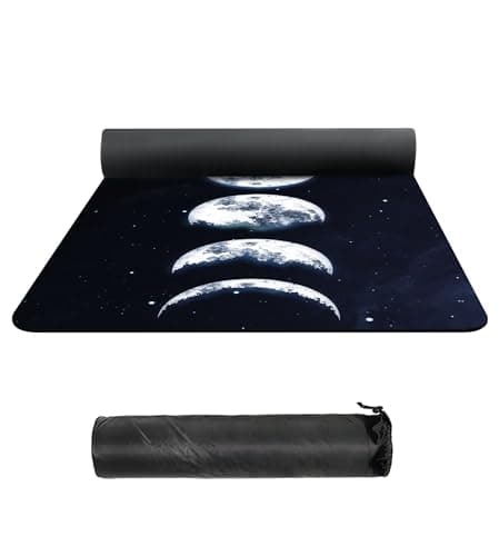 nuveti Suede TPE Yoga Mat High Density Non Slip Yoga Mats with Carrying Bag,72"x32" Extra Thick 8MM Exercise & Workout Mat for Yoga, Pilates and Fitness