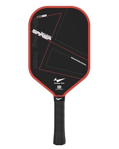 Warping Point Pickleball Paddle, T700 Raw Carbon Fiber Pickleball Racket with Endura Friction Surface,13mm Polymer Core, Edgeless Elongated Design, Ultimate Spin & Power, USAP Approved