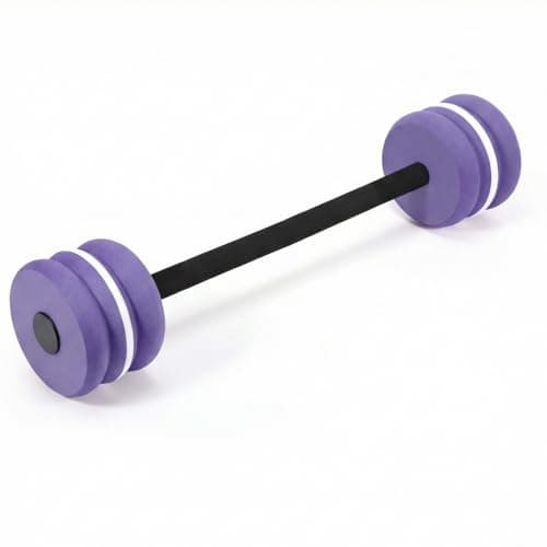 Long Aquatic Exercise Dumbbells Pool Exercise Foam Water Weights Dumbbell Aquatic Pool Barbells with High Density EVA Foam for Swim Water Aerobics Workouts Loss(Purple and White,25.2 Inch)
