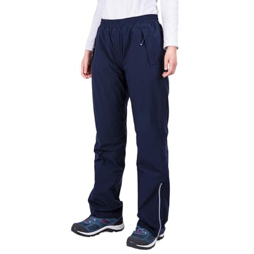 33,000ft Women's Rain Pants, Lightweight Waterproof Rain Over Pants, Windproof Hiking Pants for Outdoor, Fishing, Rainy Day Blue