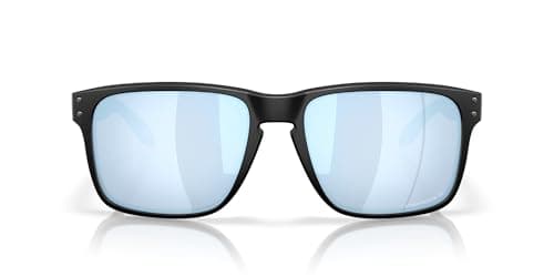 Oakley OO9487F Holbrook XXL Low Bridge Fit Sunglasses, Matte Black/Prizm Deep Water Polarized, 61 mm
