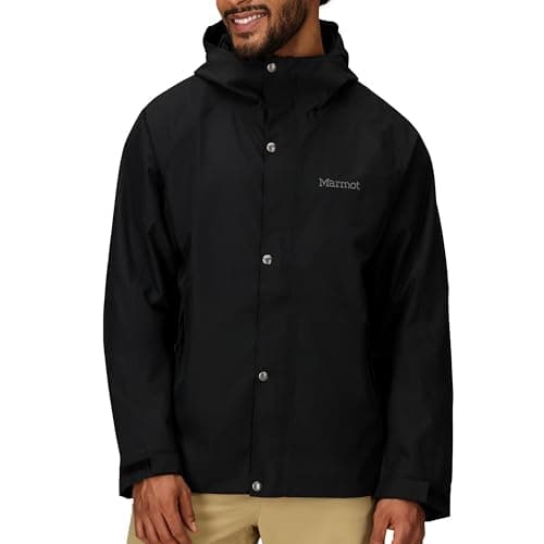 MARMOT Men’s Cascade Durable & Waterproof Rain Jacket, Black, XX-Large