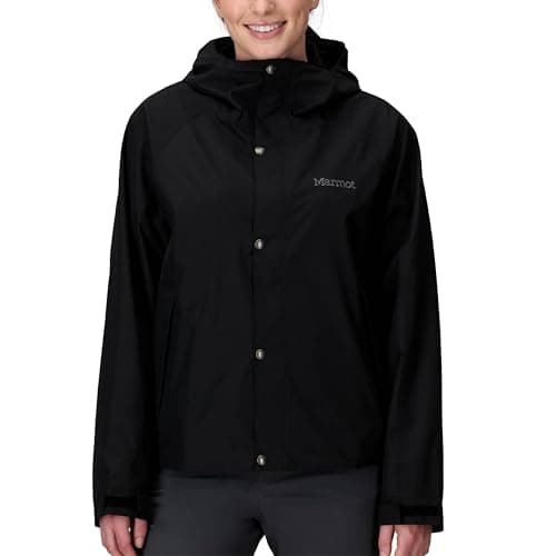 MARMOT Women’s Cascade Durable & Waterproof Rain Jacket, Black, X-Large