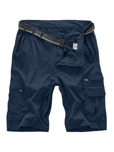 Jessie Kidden Mens Cargo Shorts Outdoor Casual Lightweight Stretch Water Resistant Quick Dry Fishing Hiking Shorts (6222 Navy 10inch 44)