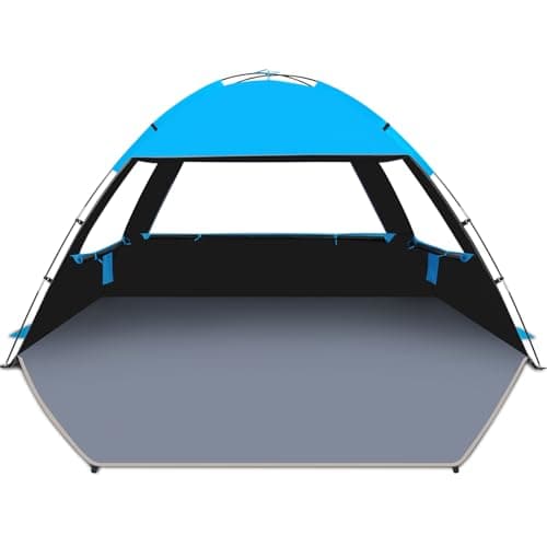 Venustas Beach Tent Sun Shelter for 3/4/6/8 Person, UPF 50+ UV Protection Beach Canopy, Lightweight and Easy Setup Cabana, Portable Beach Shade Tent