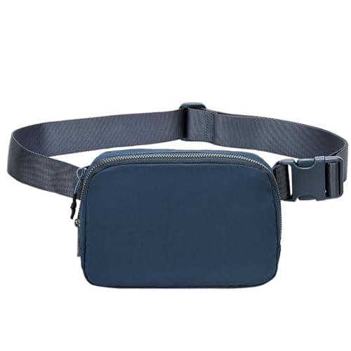 Waist Belt Bag Fashion Fanny Pack Women and Men Gift Crossbody Bag With Adjustable Strap For Travel Running Hiking Walking (Blue)