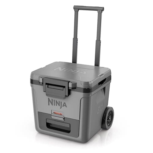 Ninja | Cooler | FrostVault 30QT Cooler with Wheels | Insulated with Temp Dry Storage Drawer | Keeps Ice Cold for Days | for the Beach, Camping, Picnics & More | Slate Gray | FB230GY