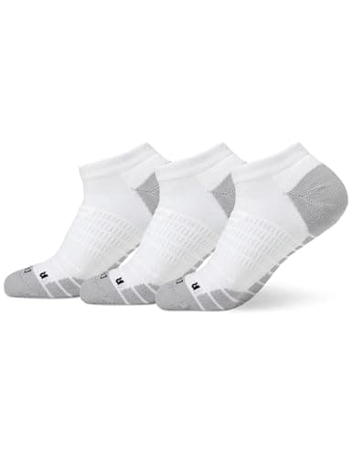 Unisex Nike Everyday Max Cushioned Training No-Show Socks (3 Pairs), White/Wolf Grey/Black, X-Large