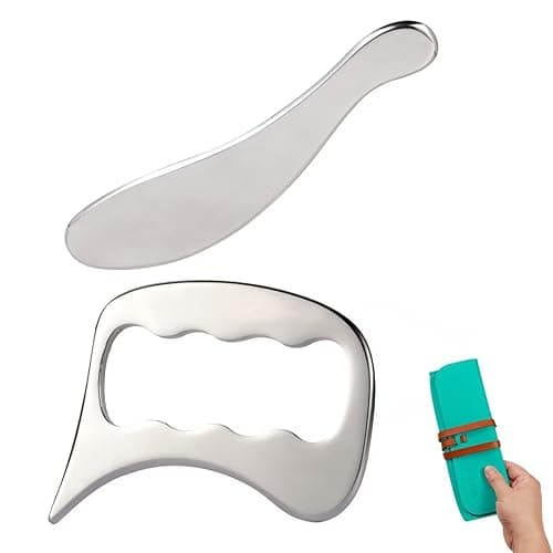 CHOISBEING Gua Sha Stainless Steel Muscle Scraping Tool Back Massager for Chiropractor Physical Therapy Myofascial Relaxation B
