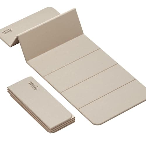 WEILA 1/2 Inch 70"x24" Foldable TPE Yoga Mat, Thick Non Slip Pilates Mat