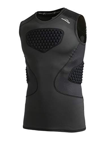 COOLOMG Youth Baseball Chest Protector Padded Shirt Kids Rib Heart Guard Sternum Protection for Softball Football Lacrosse Goalies L