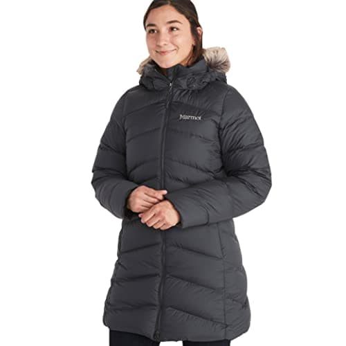 MARMOT Women's Montreal Mid-Thigh Length Down Puffer Jacket, Dark Steel, Small