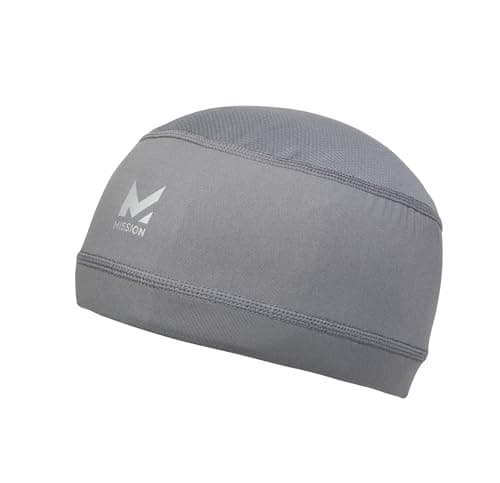 MISSION Cooling Helmet Liner - Lightweight & Breathable - Cools Up to 2 Hours - UPF 50 Sun Protection - Machine Washable (Charcoal)