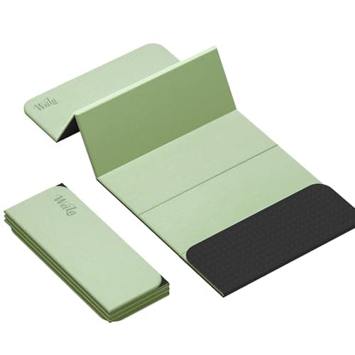 WEILA 1/2 Inch 70"x24" Foldable TPE Yoga Mat, Thick Non Slip Pilates Mat