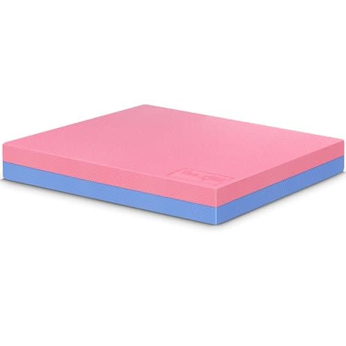 Yes4All Foam Balance Pad, Non-Slip Foam Mat for Yoga & Strength Training, Exercise Knee Pad for Floor Workouts, Soft Cushion for Balance Training - Rose Quartz/Serenity, L