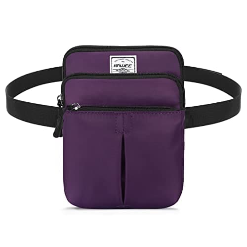 HAWEE Waist Bag for Women Cross Body Cell Phone Purse Adjustable Shoulder Strap Travel Hip Pouch Multifunctional Fashion Fanny Packs Water Repellent, Purple