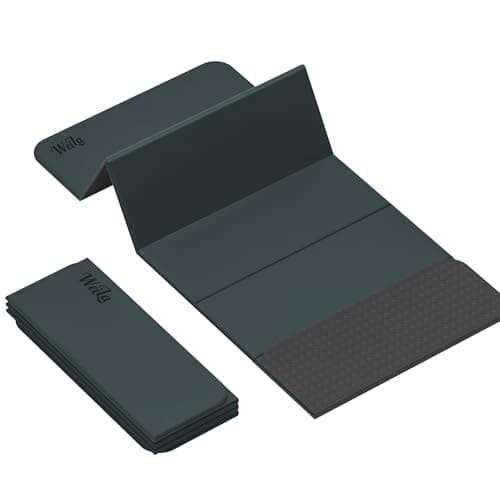 WEILA 1/2 Inch 70"x24" Foldable TPE Yoga Mat, Thick Non Slip Pilates Mat