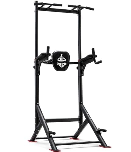 SPORTSROYALS PT2 Power Tower Pull Up Bar Station, 450LBS Stable Pull Up Dip Station for Home Gym Strength Training Equipment | FED Fitness