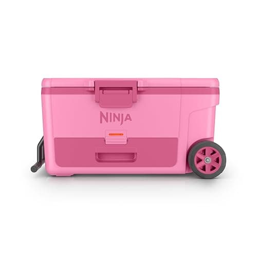 Ninja FrostVault | 65qt Wheeled Cooler with Cold Dry Zone | Integrated Fridge-Temp Dry Storage Drawer | Premium Heavy-Duty Insulated Cooler | Keeps Ice Cold for Days | Strawberry Rhubarb | FB265BP