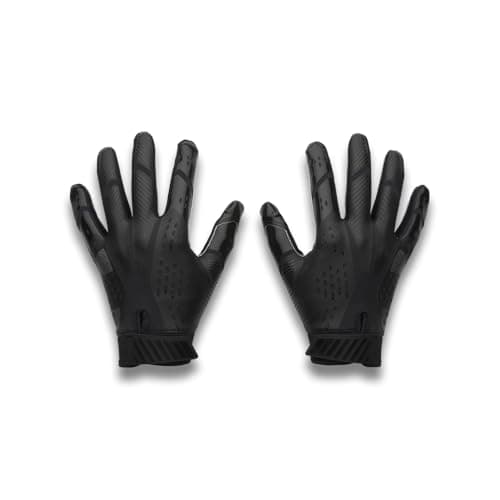 Under Armour Men's Blur Football Gloves, (001) Black/Black/Metallic Gun Metal, Medium