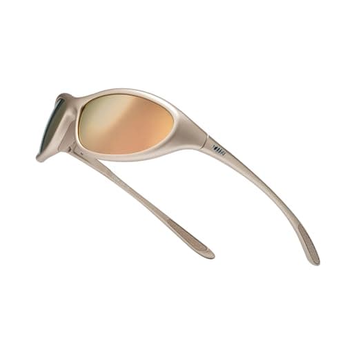 TIJN Sports Sunglasses for Men Women UV400 Wraparound Cycling Running Golf Motorcycle Glasses, Wide Fit Outdoor Shades, Vanta