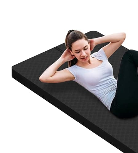nuveti Large Exercise Mat - 15mm/20mm/30mm Thick Yoga Mat | Workout Mat for Fitness, Yoga, Pilates, Stretching & Floor Exercises for Women & Men with Free Carrying Bag