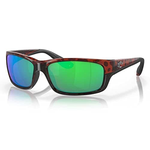 Costa Del Mar Mens Jose Rectangular Sunglasses, Tortoise/Copper Green Mirrored Polarized-580P, 62 mm