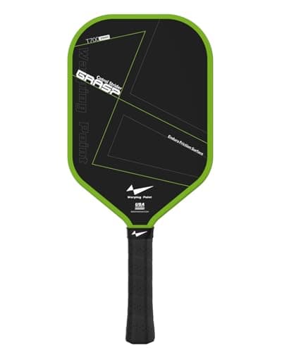 Warping Point Grasp Pickleball Paddle, T700 Raw Carbon Fiber Pickleball Racket with Endura Friction Surface,16mm Polymer Core, Edgeless Elongated Design, Ultimate Spin & Control, USAP Approved
