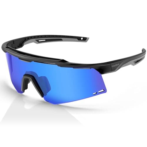 GlaRid Professional Cycling Glasses for Men Women, TR90 Frame Baseball Sunglasses UV400 Protection, Sports Sunglasses for Baseball Cycling Running Driving Golf