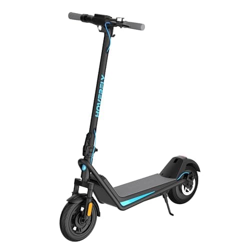 Hoverfly X5 Electric Scooter for Adults, Anti-Flat 10" Solid Tire, Max 25 Mile Range and 20Mph Speed Power by 500W Motor,15% Uphill with Front Suspension Shock Absorber, Foldable Commuting Escooter