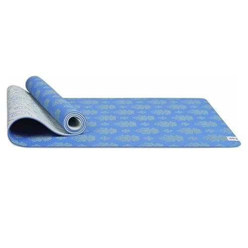 HOME ARCHIVE Premium Yoga Mat 6mm Print Reversible Extra Thick and Large Non Slip Exercise & Fitness Mat for All Types of Yoga Pilates & Floor Workouts (72" x 24" x 6mm Thick) (Blue Peacock)