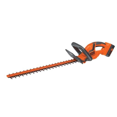 BLACK+DECKER 40V MAX Hedge Trimmer, 22" Blade Length, Powerful Motor with Reduced Vibrations, Sharp Blades for 3/4" Thick Cuts, Battery and Charger Included (LHT2240C)