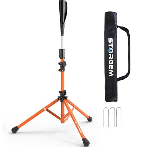 Storgem Baseball Tee,Portable Tripod Batting Tee,Softball Tee for Batting Practice,Hitting Tee Easy Adjustable Height,with Bag