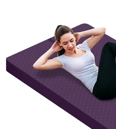 nuveti Large Exercise Mat - 15mm/20mm/30mm Thick Yoga Mat | Workout Mat for Fitness, Yoga, Pilates, Stretching & Floor Exercises for Women & Men with Free Carrying Bag