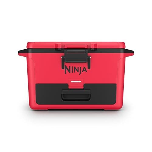 Ninja FrostVault 50qt Hard Cooler with Dry Zone | Integrated Fridge-Temp Dry Storage Drawer | Premium Heavy-Duty Insulated Cooler | Keeps Ice Cold for Days | True Red | FB151RD1
