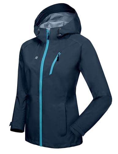 Little Donkey Andy Women's High-performance Waterproof Rain Jacket Waterproof Rain Coat Shell for Hiking Blue M