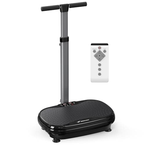 MERACH Vibration Plate Exercise Machine, Vibration Plate for Lymphatic Drainage Weight Loss, Vibrating Plate Exercise Machine with Handrails, Exercise Equipment for Women Men Home