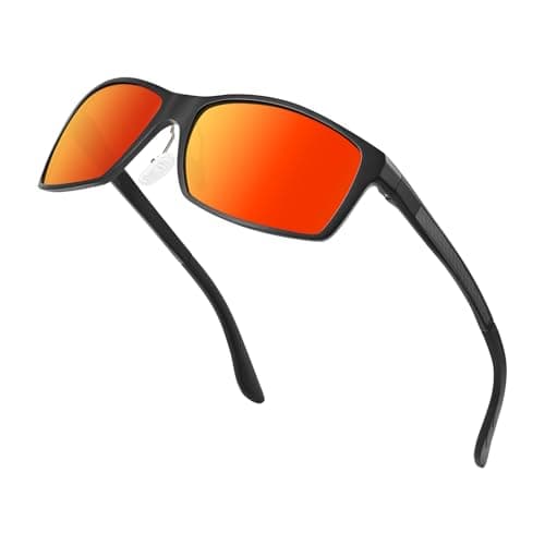 gesruny Polarized Sports Sunglasses for Men and Women - Ultra-Light Al-Mg Alloy, Glare-Busting & Comfort-Fit for Riding Running Fishing